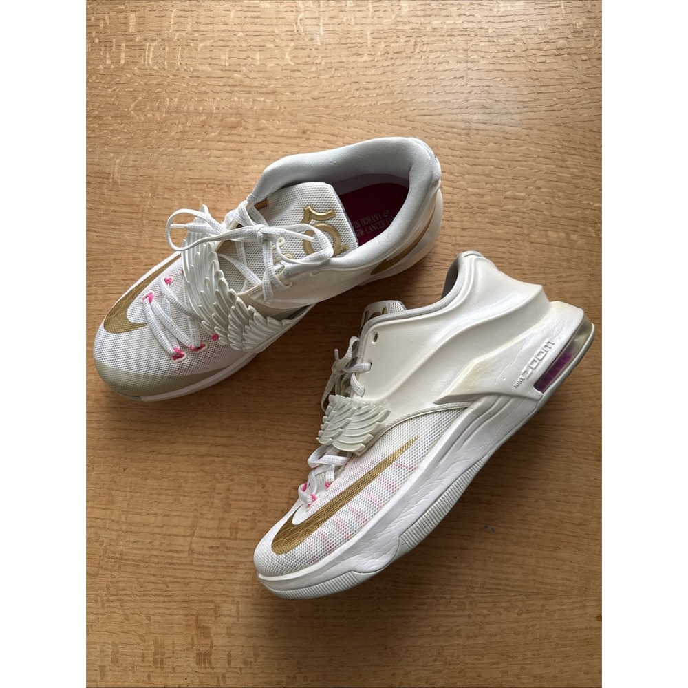 Nike KD 7 PRM Aunt Pearl Size 10 Kay Yow Cancer Fund Shoes Sneakers